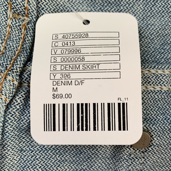 NWT Urban Renewal Wrangler Denim Mini Skirt - Picture 6 of 7